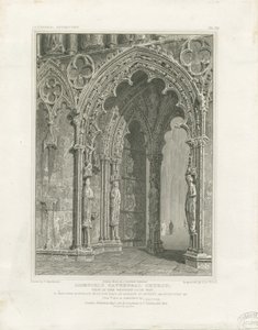 リッチフィールド大聖堂-西戸口：彫刻、nd [c 1820]