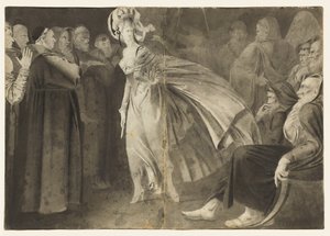 修道士の直腸の中で立っている女性c。 1770-1775。