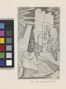 無題（エッチング、エングレーヴィング、モンヴァル紙） 作： John Buckland-Wright