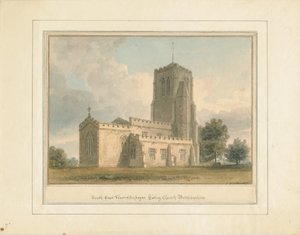 ベッドフォードシャー-コケインハトリー教会、1817 作： John Buckler