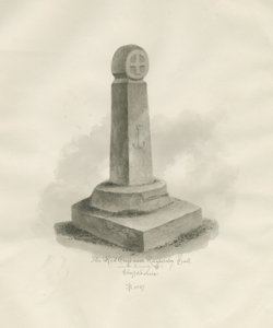 ビダルフ-「赤十字」：セピア色のデッサン、1847年 作： John Buckler