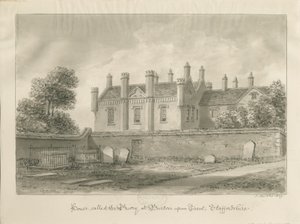 Burton-upon-Trent - Priory House: sepia drawing