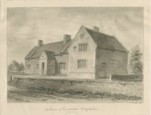 Caverswall Village-Old Houses：セピア色の絵