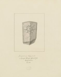 ドレイトンバセット教会-棺の蓋：セピア画、1838 作： John Buckler