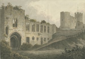 ダドリー城-キープ：水彩画、nd [c 1820] 作： John Buckler