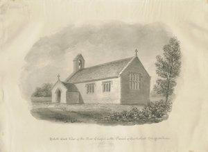 エックレスホール-コーツ・ヒース・チャペル：セピア色の図面、nd [c 1843] （図面 作： John Buckler
