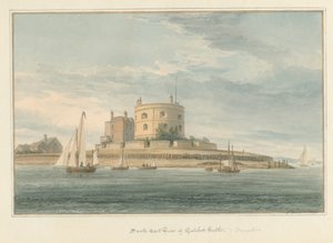 ハンプシャー-カルショット城、1824年 作： John Buckler