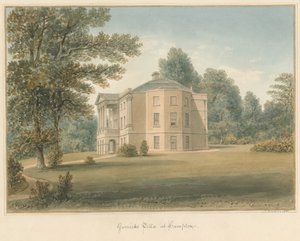 ミドルセックス-ハンプトン-ガリックの別荘、1831年 作： John Buckler