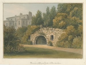 ミドルセックス-トゥイッケナム-教皇の洞窟、1826 作： John Buckler