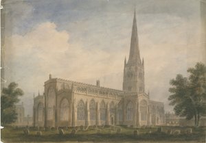 ノッティンガムシャー-ニューアーク教会、1809年 作： John Buckler