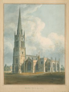 オックスフォードシャー-Bloxham Church、1802 作： John Buckler