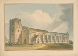 オックスフォードシャー-ドーチェスター教会、1803年 作： John Buckler