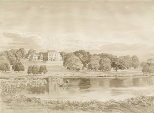 パトシュルハウス：セピア色のウォッシュドローイング、1820年8月26日 作： John Buckler