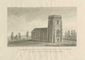 ラントン修道院[小修道院]：セピア色のデッサン、nd [1770-1851]（ドローイング）