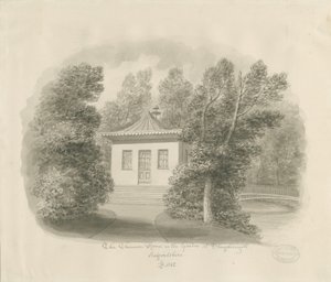 Shugborough - The Chinese Room: Sepia wash drawing 作： John Buckler
