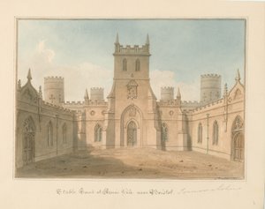 サマセット-ブリストル-アーノズベールの安定した裁判所、1827年 作： John Buckler