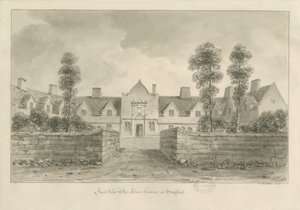 Stafford - Alms Houses: sepia drawing 作： John Buckler