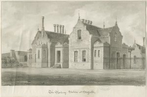 Stafford - Railway Station: Sepia drawing