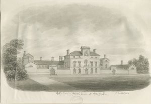 Stafford - Union Workhouse: Sepia drawing