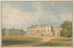 サセックス-場所が不明なホール、1807 作： John Buckler