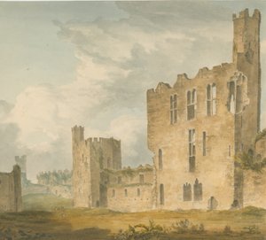 ウェールズ-カーナーヴォンシャー-コンウェイ城、1800年 作： John Buckler