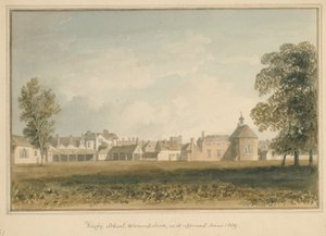ウォリックシャー-ラグビースクール、1809年 作： John Buckler