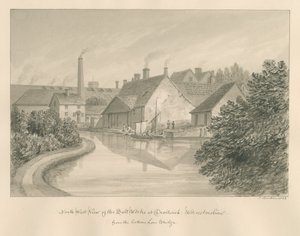 ウスターシャー-ドロイッチ-ソルトワークス：セピア画、1833 作： John Buckler