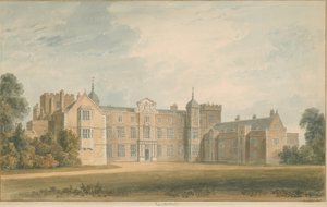 ヨークシャー-バートン馬小屋、1818 作： John Buckler