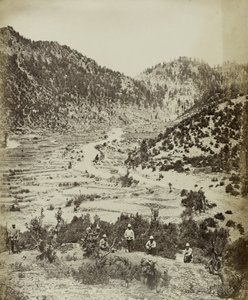 ペイワールコタルの正面攻撃によってとられたルートの眺め、1878-79 作： John Burke