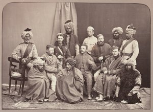 パンジャブ辺境軍歩兵第5連隊の英国人および先住民の将校 作： John Burke