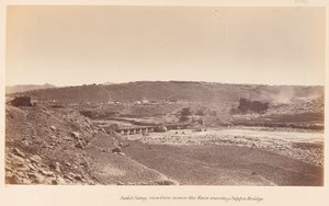 「安全な歌、サッパー橋を示す川の向こうから見た」、1878年頃