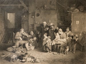 盲目のバイオリン弾き」（デビッド・ウィルキーの作品 作： John Burnet