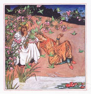 軽く愛する、カーマの庭からのイラスト（およびインドからの他の歌詞）、1920 作： John Byam Liston Shaw