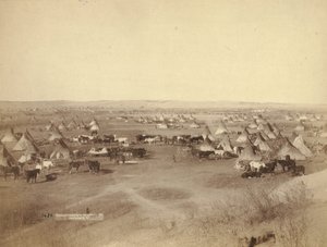 敵対的なインドのキャンプ、1891年