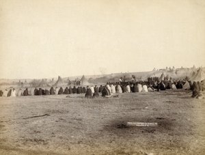 1891年の敵対的キャンプにおけるインディアン評議会