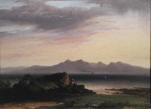クンブレのミルポートから見たアラン島 作： John Cairns