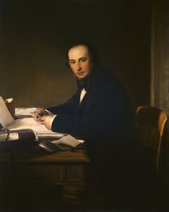 イザムバードキングダムブルネル（1806-59）（帆布に油彩） 作： John Callcott Horsley