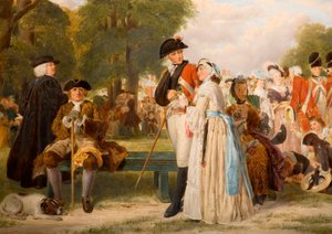 世界の忘却-ケンジントンガーデンズの日曜日の午後、1877 作： John Callcott Horsley