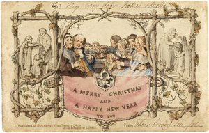 最初のクリスマスカード、1843年