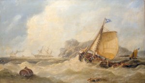 ヨークシャーコースト沖の強風後の朝 作： John Callow