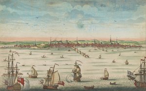 1730-60年、アメリカのニューイングランドにあるボストンの素晴らしい町の南東ビュー