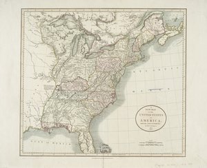 最新の当局による1806年のアメリカ合衆国の新しい地図 作： John Cary
