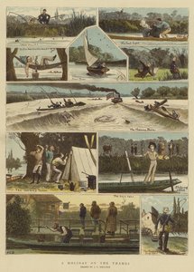 テムズ川の休日」（クロモリト 作： John Charles (after) Dollman