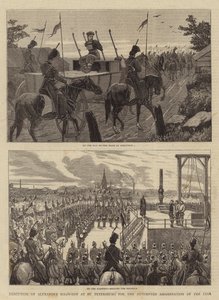 皇帝暗殺未遂のためのサンクトペテルブルクでのアレクサンドル・ソロビエフの処刑 作： John Charles Dollman