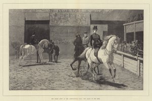 農業ホールでの馬ショー、リングのアラブ人 作： John Charlton