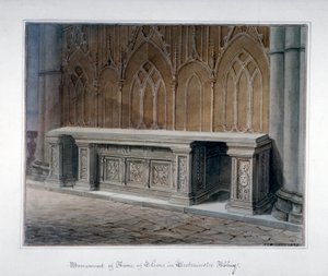 クリーブスのアンの記念碑、ウェストミンスター寺院、ロンドン、1829 年。