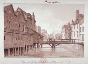 Dockhead Folly、バーモンジー、ロンドン、1828 作： John Chessell Buckler