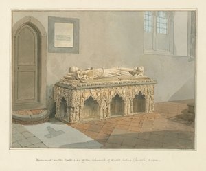 エセックス-アールズコルネ教会-記念碑、1824年 作： John Chessell Buckler