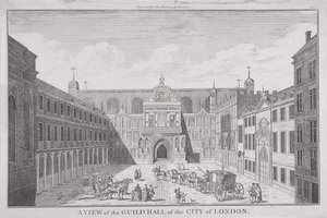 ギルドホール、ロンドン、1820 作： John Chessell Buckler