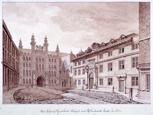 ギルドホール、ロンドン、1820 作： John Chessell Buckler